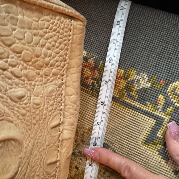 Anne Klein Gray Crocodile-Embossed Satchel Handbag Vintage Style - Picture 6 of 8